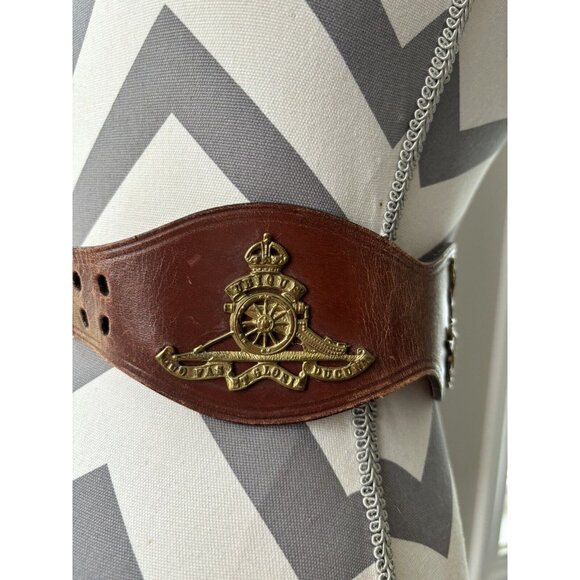 Roger Van S Leather Belt Vintage 1960s Custom Made Signed sz 24 Cuidich 'n Righ - Picture 6 of 14